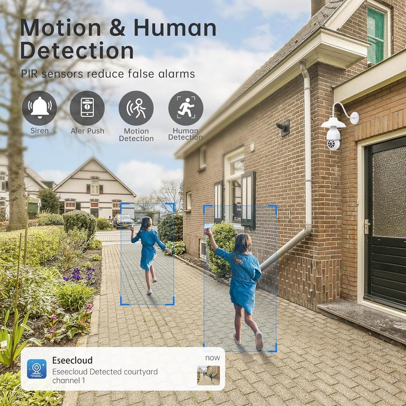 NoahTec 2K Light Bulb Security Camera 5G&2.4G WiFi Security Cameras Wireless Outdoor Indoor,360°Bulb Cameras for Home Security Outside Indoor,Motion Detection and Alarm,Two-Way Talk,Color Night Vision 2 Pack - Image 3